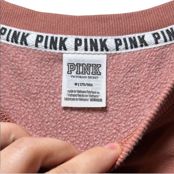 Pink Victoria’s Secret Woman’s Crew Neck Sweatshirt Size Medium - Picture 8 of 9